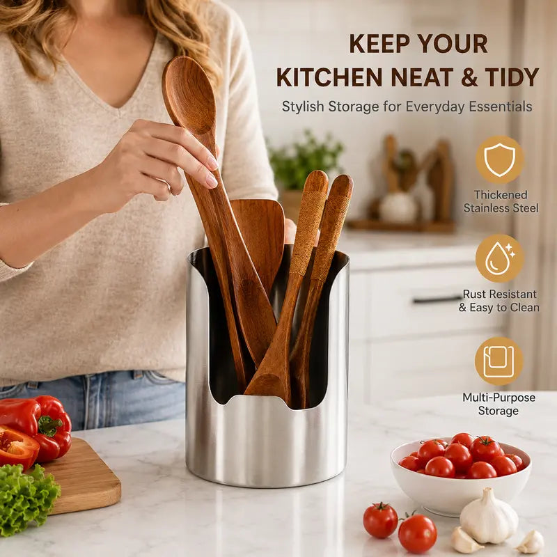 Thickened Rust-Resistant Kitchen Countertop Utensil Organizer