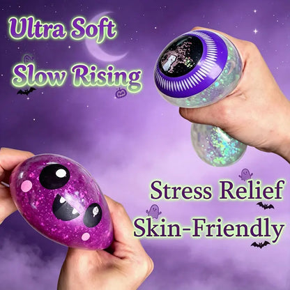 👻 Halloween Ghost Dumpling Glitter Squishy Toy