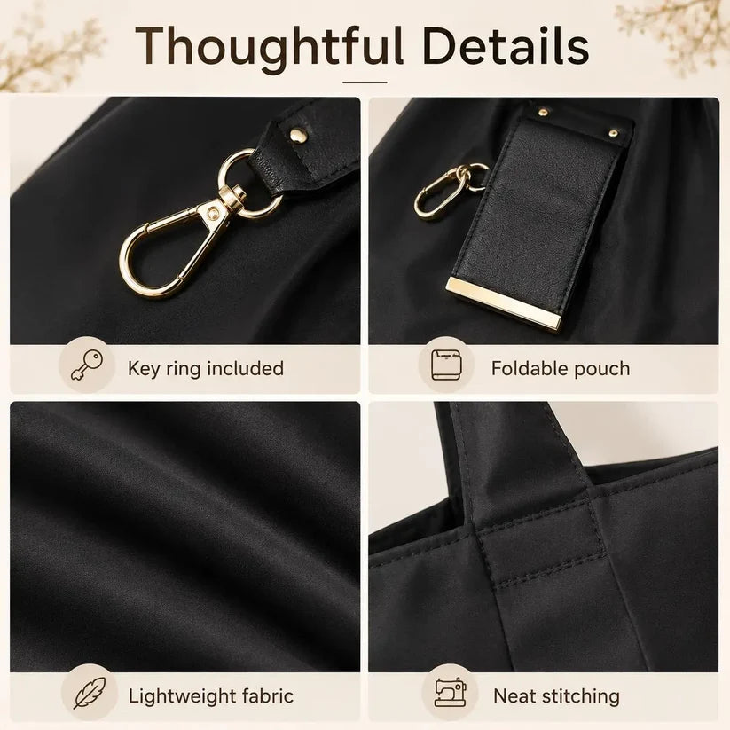 Foldable Keychain Tote Bag – Pocket-Size Reusable Shopping Bag