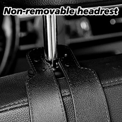 Improved Car Seat Back Double Hooks with Soft Faux Leather
