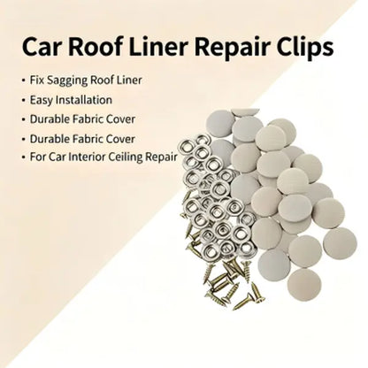 50-Pack Fabric-Covered Car Headliner Repair Buttons