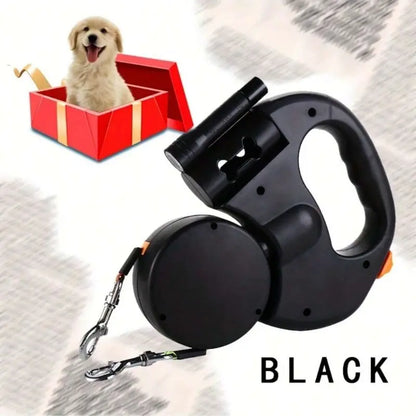 2-in-1 Adjustable Retractable Dog Leash Stretchable