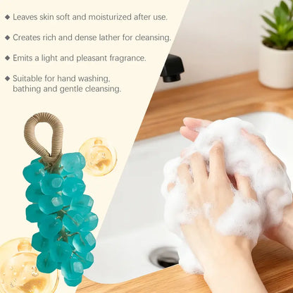 Handmade Transparent Gemstone Grape Soap Cluster