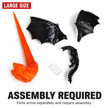 3D Printed Dragon Book Nook Light | Fire-Breathing Bookshelf Decor