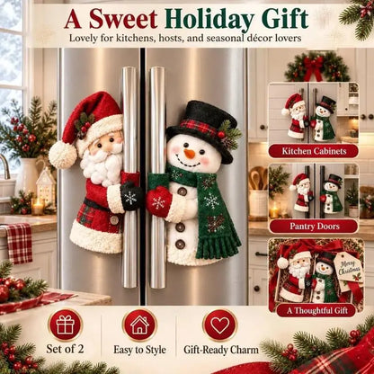 Christmas Santa Snowman Handle Huggers