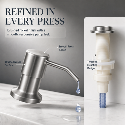 Brushed Nickel Sink Soap Dispenser