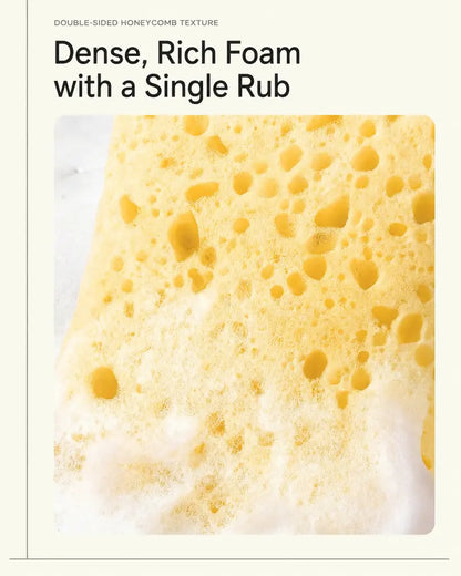 2Pcs Soft Bath Sponge with Soap Pocket