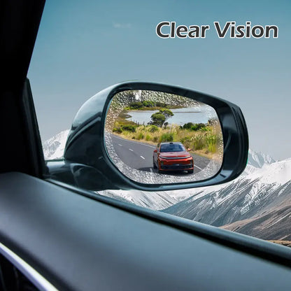[4-Pack] Car Rearview Mirror Anti-Fog & Rainproof Film