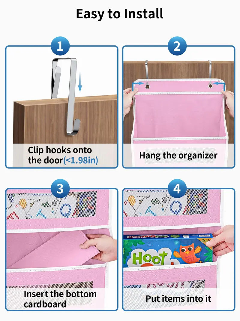 No-Drill Over-Door Storage Organizer