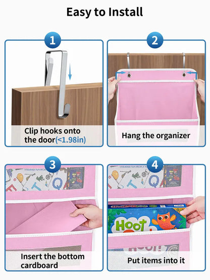 No-Drill Over-Door Storage Organizer