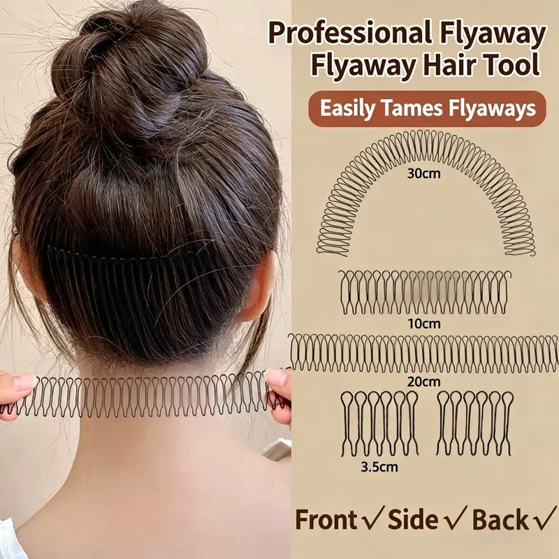 Stretchable U-Shape Hair Finishing Combs (3-Piece Set)