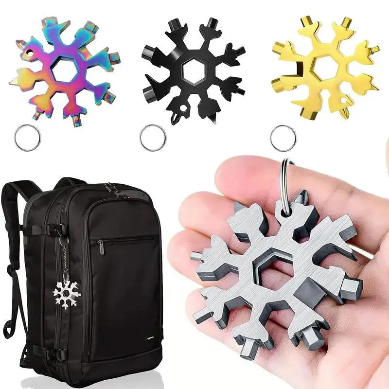 18-in-1 Stainless Steel Snowflake Multi-Tool