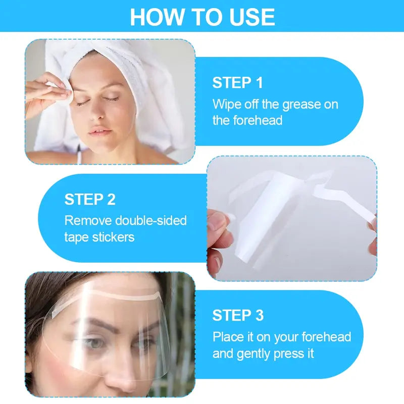 50pcs/set Hair Styling Face Shield