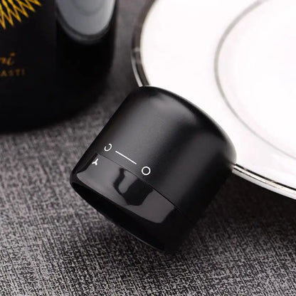 Vacuum wine stopper.Champagne and wine, red wine and liquor