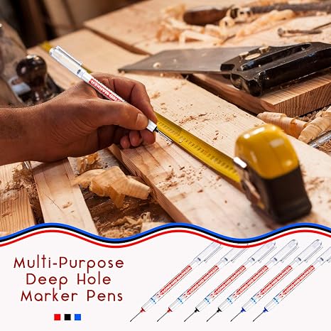 Long Handled Markers with 1.5mm Long Nibs for Deep Hole Marking