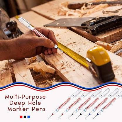 Long Handled Markers with 1.5mm Long Nibs for Deep Hole Marking