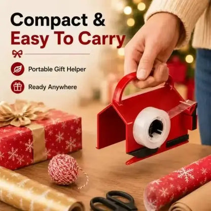 2-in-1 Wrapping Paper Cutter and Tape Dispenser Kit with Tapes & Blades