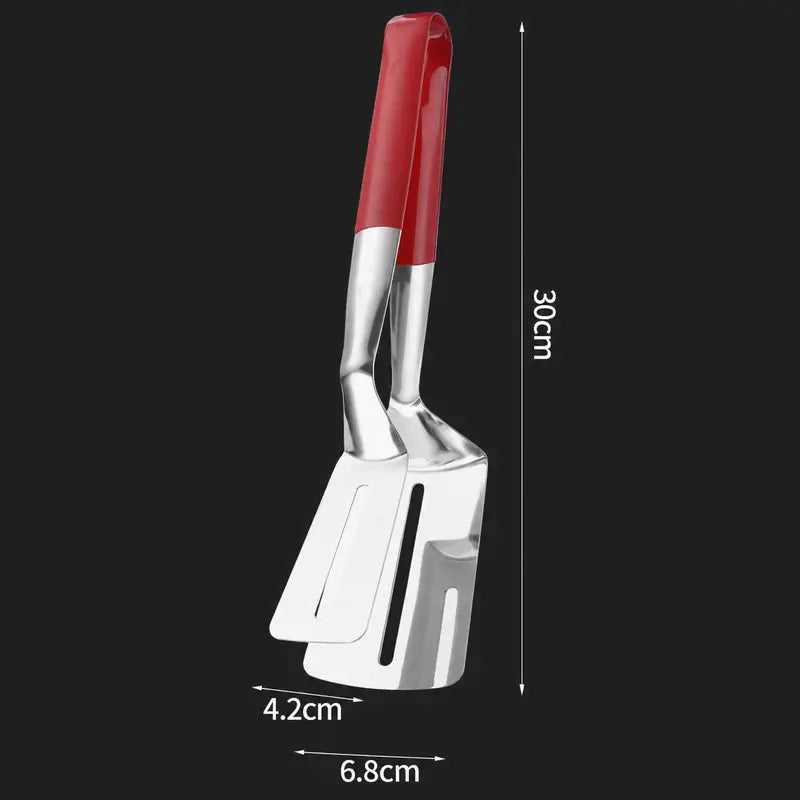 Multi-Functional Stainless Steel Steak Spatula Clamp, Kitchen Cooking Tongs for Fried Steak