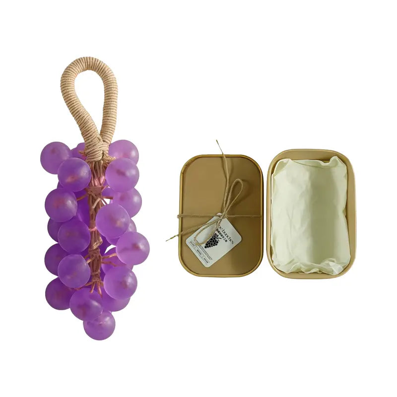Handmade Transparent Gemstone Grape Soap Cluster