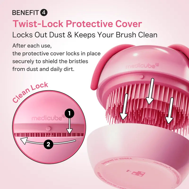 [NEW]Ribbon Cherry Glass Hair Brush