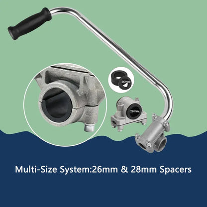 Grass Trimmer Handle, Aluminum Trimmer Handle with Bracket Clip Feature