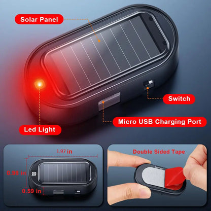 Solar Powered Fake Car Alarm Light