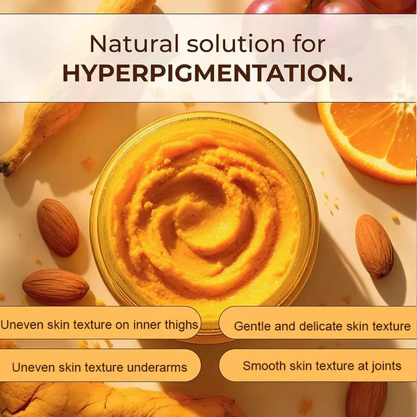 Natural Turmeric & Lemon Brightening Body Scrub – Exfoliating Glow Treatment
