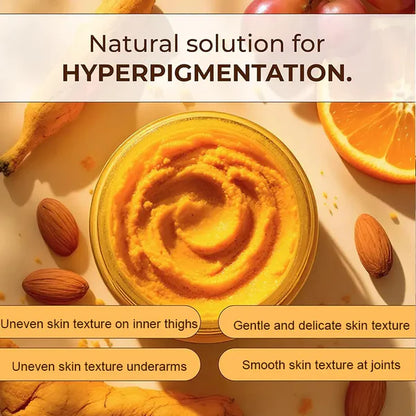 Natural Turmeric & Lemon Brightening Body Scrub – Exfoliating Glow Treatment
