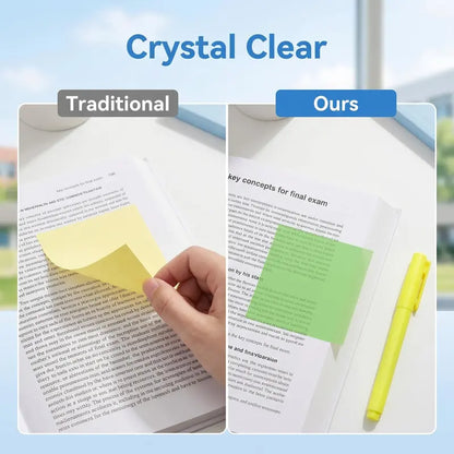 Transparent Pull-Out Glitter Sticky Notes (12 Boxes, 960 Total)