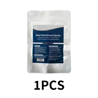 Steel Reinforced Epoxy Putty – High Strength Permanent Repair for Metal, Wood, Ceramic, Concrete, Plastic & PVC