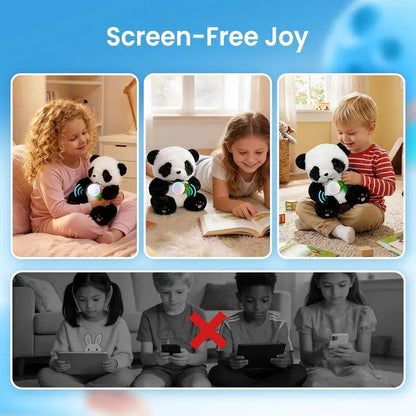 Screen-Free AI Interactive Plush Panda Toy with Smart Voice App & Bedtime Stories
