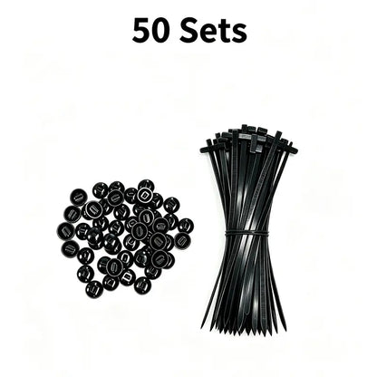 Piece Universal Nylon Cable-Tie Mounting Buckle Set