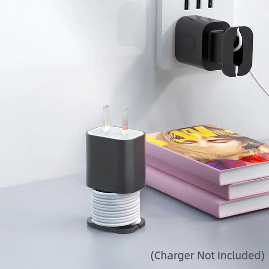 2 in 1 Silicone Charger Protector with Cord Wrap