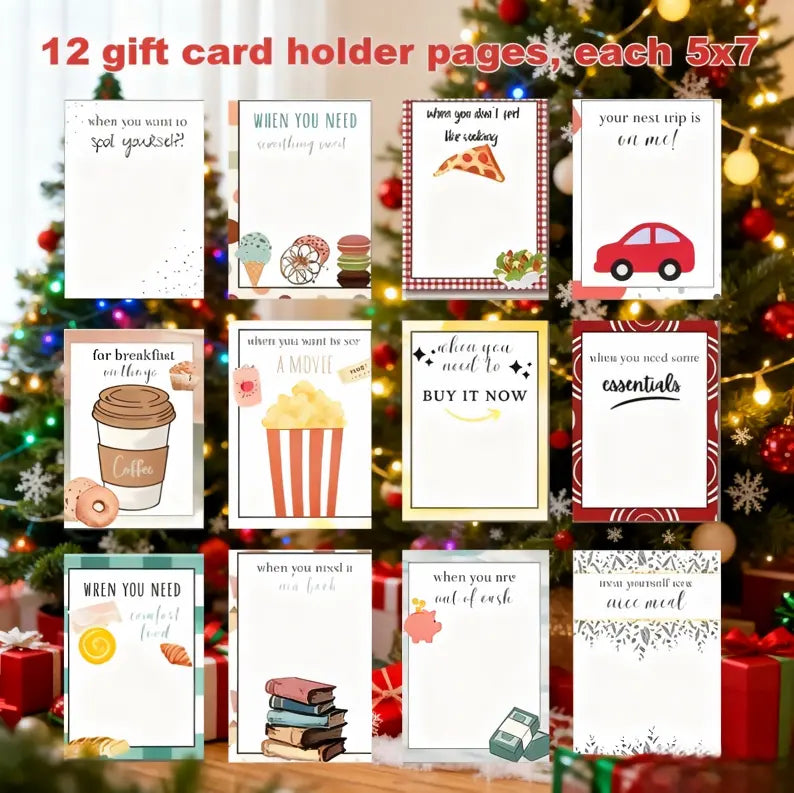 Holiday DIY Gift Card Album with Surprise Pages & Card Keeper