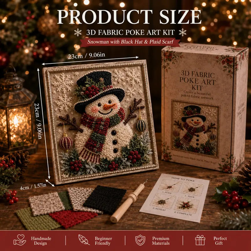 3D Christmas Poke Art Kit – DIY Holiday Wall Hanging Decoration