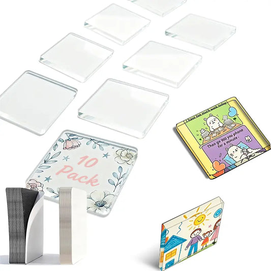 2×2″ Clear Acrylic Magnetic Photo Frames – DIY Memory Keepsake, 10/20/30 Pack