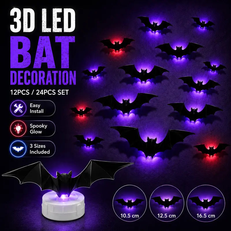 Halloween 3D LED Wall Light Set