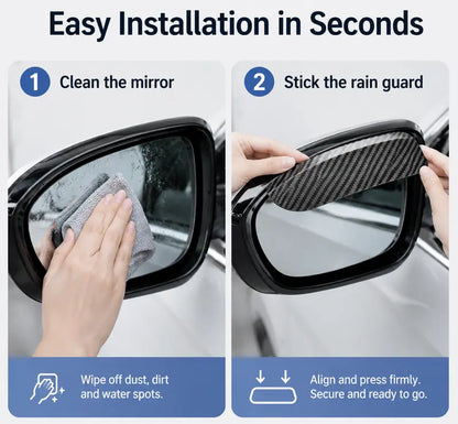 Waterproof Carbon Fiber Auto Exterior Side Mirror Rain Guards