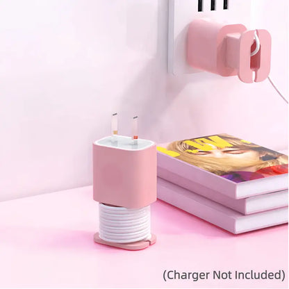 2 in 1 Silicone Charger Protector with Cord Wrap