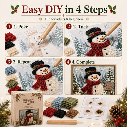 3D Christmas Poke Art Kit – DIY Holiday Wall Hanging Decoration