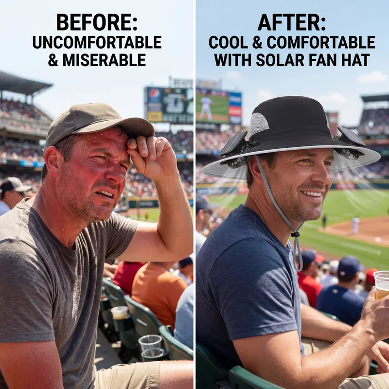 Solar Cooling Fan Bucket Hat