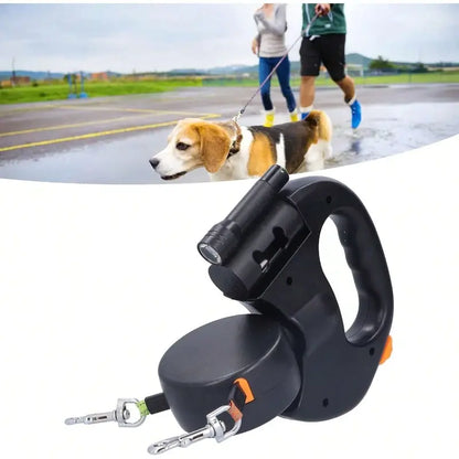 2-in-1 Adjustable Retractable Dog Leash Stretchable