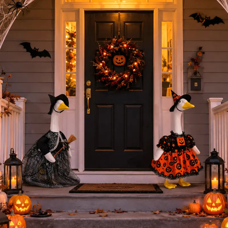 Halloween Porch Goose Costumes Set