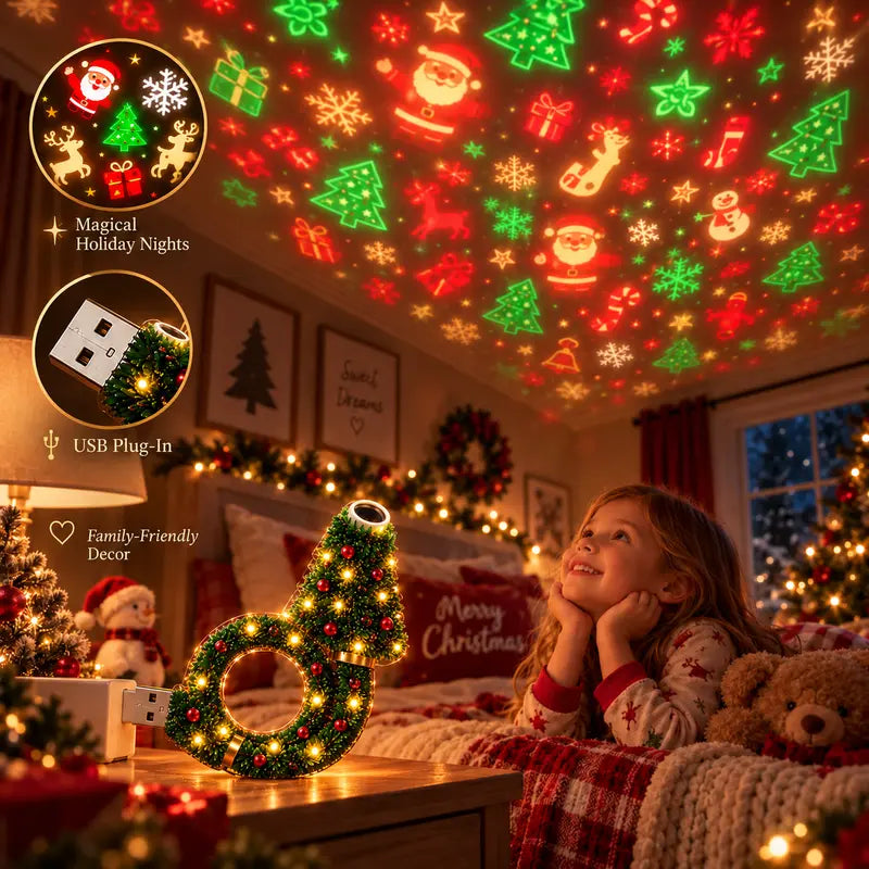2026 USB Christmas Tree Projector Night Light