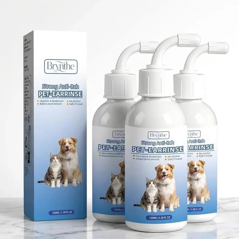 Gentle Pet Ear Wash | Odor-Free Cleaning for Dogs & Cats