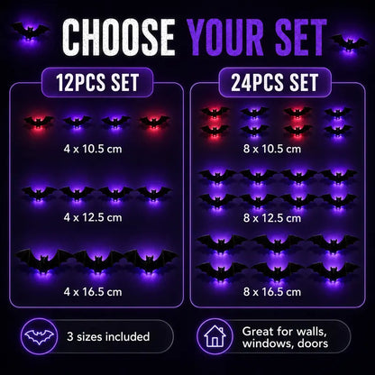 Halloween 3D LED Wall Light Set