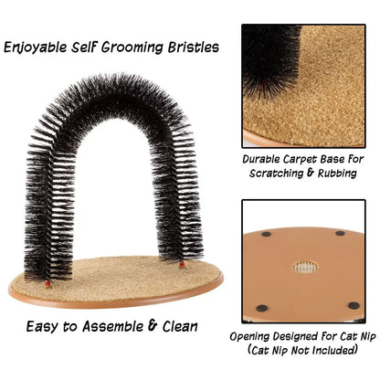 Petmaker Self-Grooming Cat Arch & Bristle Massage Brush