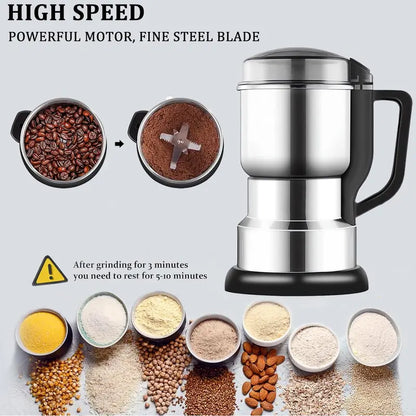 Multi-Function Stainless Steel Coffee & Grain Grinder