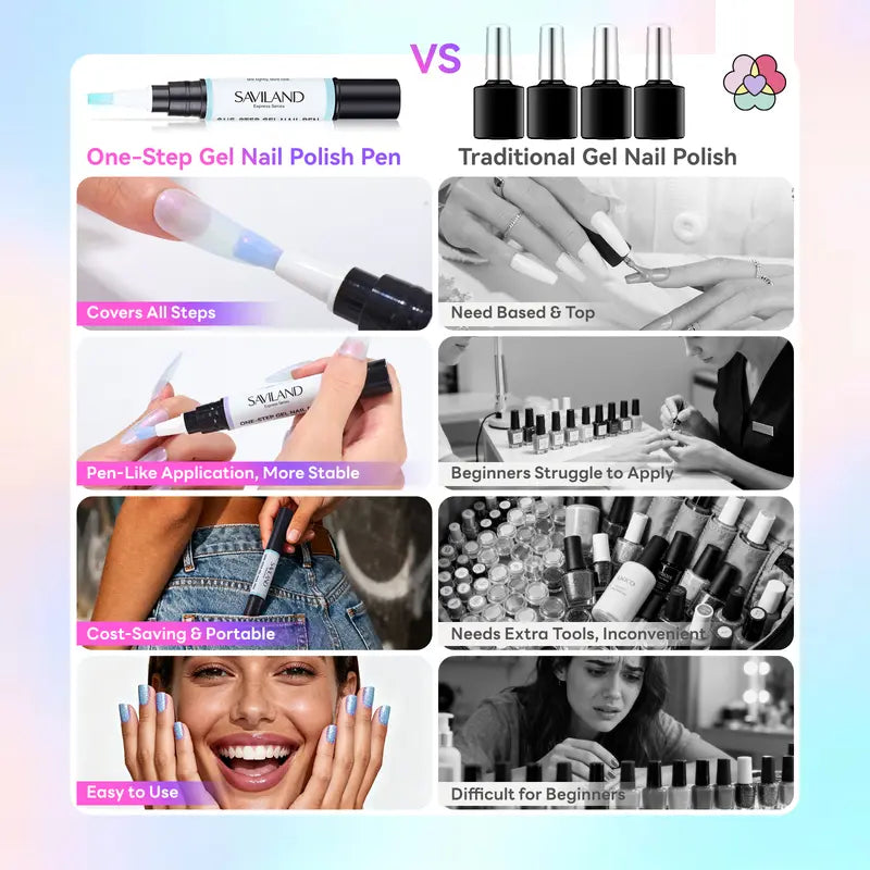 5-in-1 Aurora Cat Eye Gel Polish Pen