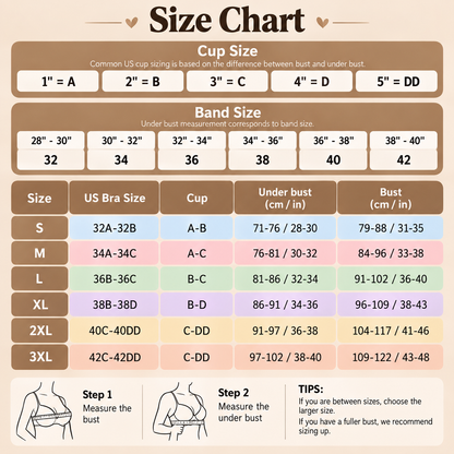 【Postural correction】Women’s Beige Wireless Bra